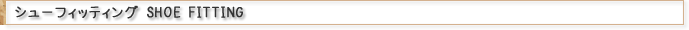 シューフィッティング SHOE FITTING