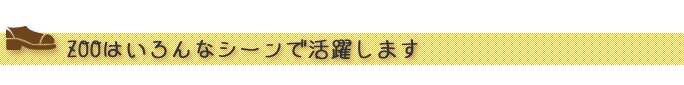 ZOOはいろんなシーンで活躍します